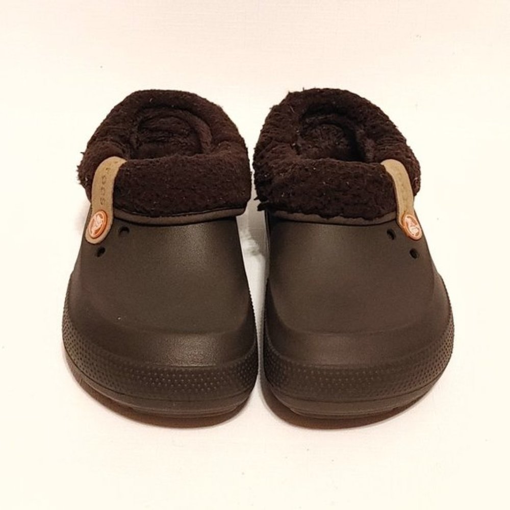 UNISEX Lined Crocs Brown with Liner W 6 M 4